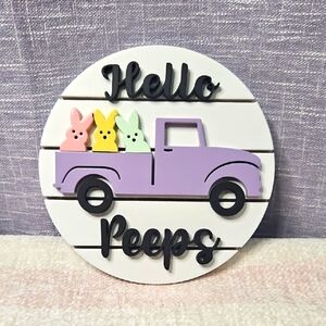 Hello Peeps Wall Decor with Pastel Colors